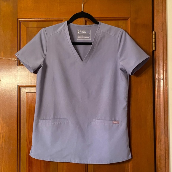 Figs Tops - NWOT Figs Casma Technical Collection Light Blue V Neck Scrub Top Size XS